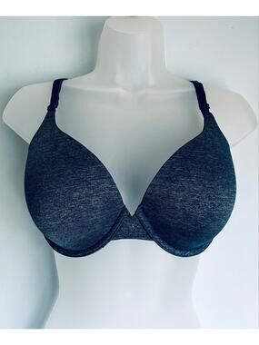 Victoria's Secret Padded Perfect Coverage Bra Blue 34DD Everyday Bra